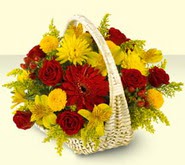  Siirt internetten çiçek satışı  sepette mevsim çiçekleri