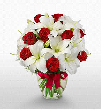  Siirt İnternetten çiçek siparişi  1 dal kazablanka 11 adet kırmızı gül vazosu