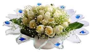  Siirt çiçek siparişi vermek  11 adet Beyaz güller özel cam tanzim