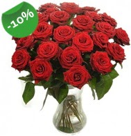 Vazo içerisinde 25 adet kırmızı gül  Siirt hediye çiçek yolla 
