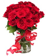 21 adet vazo içerisinde kırmızı gül  Siirt yurtiçi ve yurtdışı çiçek siparişi 