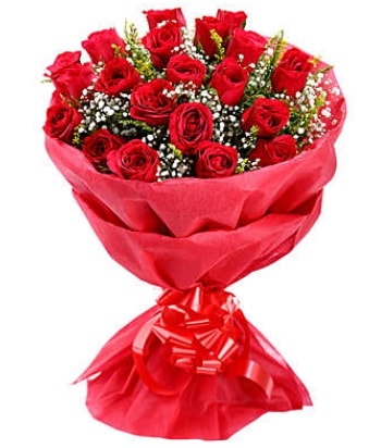 21 adet kırmızı gülden modern buket  Siirt kaliteli taze ve ucuz çiçekler 